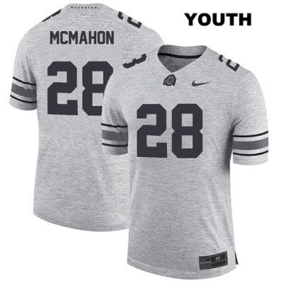 Youth NCAA Ohio State Buckeyes Amari McMahon #28 College Stitched Authentic Nike Gray Football Jersey HA20E00YT